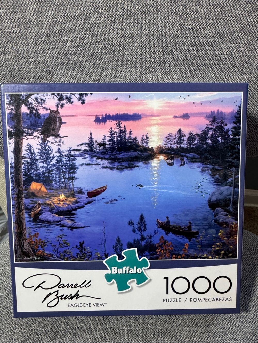 Buffalo Puzzle - Blue and Pink Lakeside Sunset Scene (unopened)